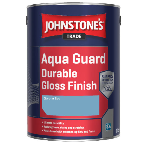 Johnstone's Aqua Guard Durable Gloss Finish - Serene Sea - 1ltr