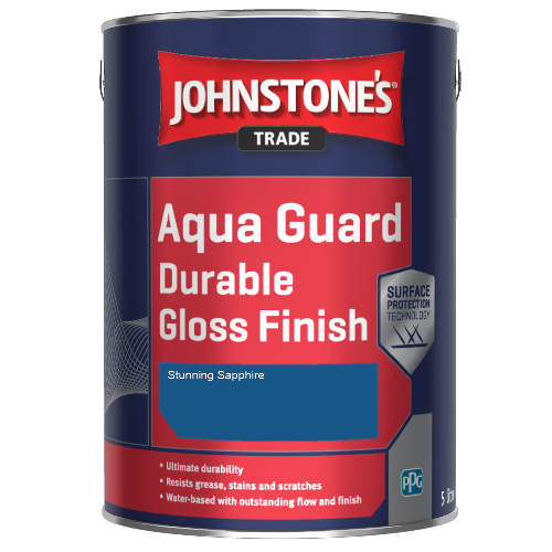 Johnstone's Aqua Guard Durable Gloss Finish - Stunning Sapphire - 1ltr