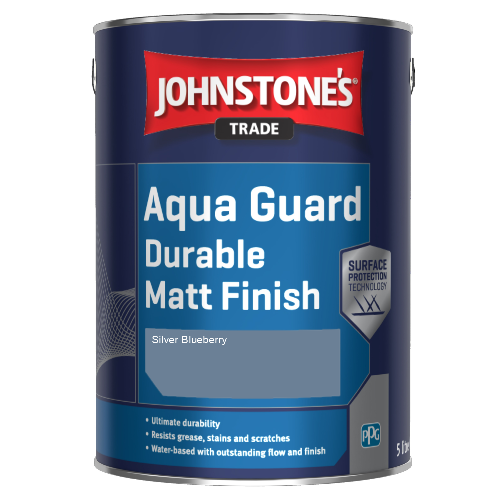 Johnstone's Aqua Guard Durable Matt Finish - Silver Blueberry - 1ltr