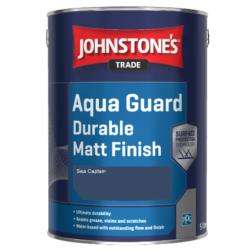 Johnstone's Aqua Guard Durable Matt Finish - Sea Captain - 1ltr