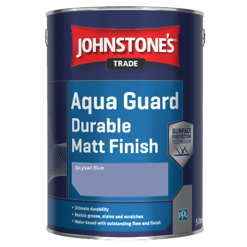 Johnstone's Aqua Guard Durable Matt Finish - Skysail Blue - 1ltr