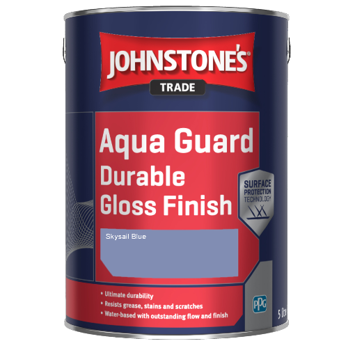Johnstone's Aqua Guard Durable Gloss Finish - Skysail Blue - 1ltr