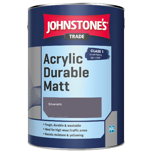 Johnstone's Trade Acrylic Durable Matt emulsion paint - Silverado - 2.5ltr