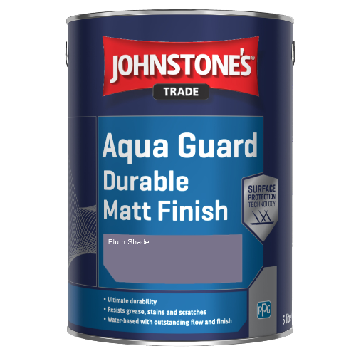 Johnstone's Aqua Guard Durable Matt Finish - Plum Shade - 1ltr