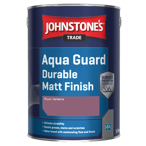 Johnstone's Aqua Guard Durable Matt Finish - Plum Verbena - 2.5ltr