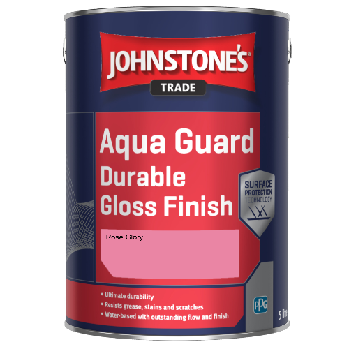 Johnstone's Aqua Guard Durable Gloss Finish - Rose Glory - 1ltr