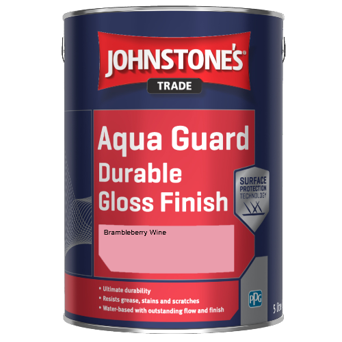 Johnstone's Aqua Guard Durable Gloss Finish - Brambleberry Wine - 5ltr