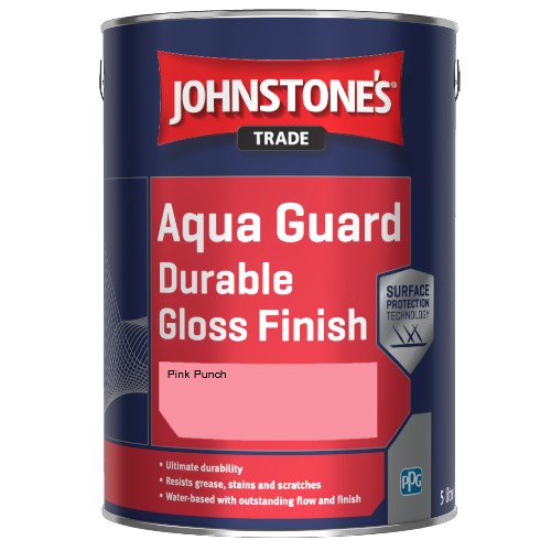 Johnstone's Aqua Guard Durable Gloss Finish - Pink Punch - 1ltr