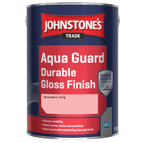 Johnstone's Aqua Guard Durable Gloss Finish - Strawberry Icing - 2.5ltr