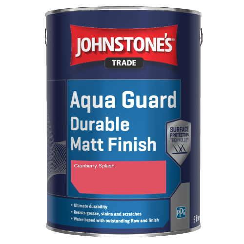 Johnstone's Aqua Guard Durable Matt Finish - Cranberry Splash - 1ltr