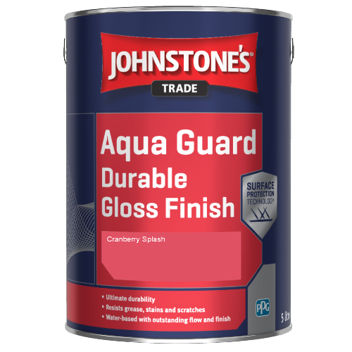 Johnstone's Aqua Guard Durable Gloss Finish - Cranberry Splash - 1ltr