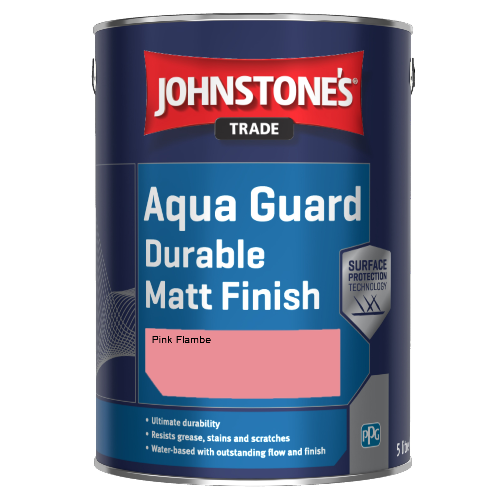 Johnstone's Aqua Guard Durable Matt Finish - Pink Flambe - 1ltr