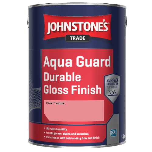 Johnstone's Aqua Guard Durable Gloss Finish - Pink Flambe - 1ltr