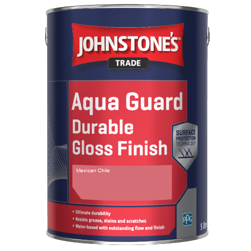 Johnstone's Aqua Guard Durable Gloss Finish - Mexican Chile - 5ltr