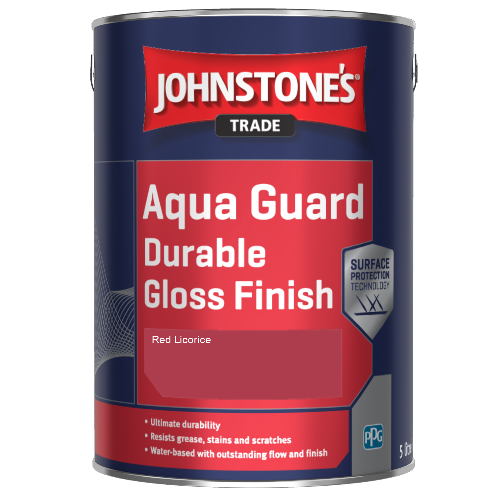 Johnstone's Aqua Guard Durable Gloss Finish - Red Licorice - 1ltr