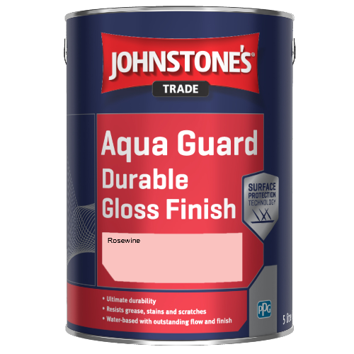 Johnstone's Aqua Guard Durable Gloss Finish - Rosewine - 1ltr