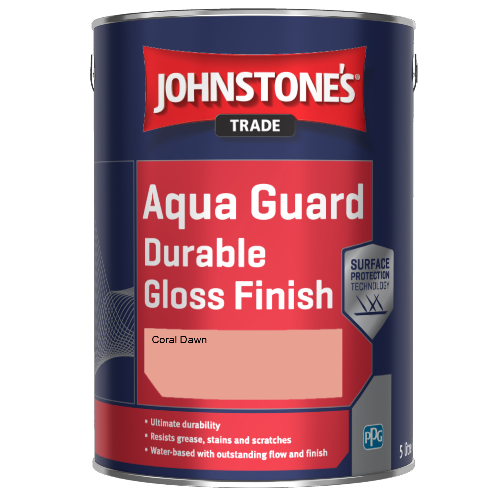 Johnstone's Aqua Guard Durable Gloss Finish - Coral Dawn - 1ltr