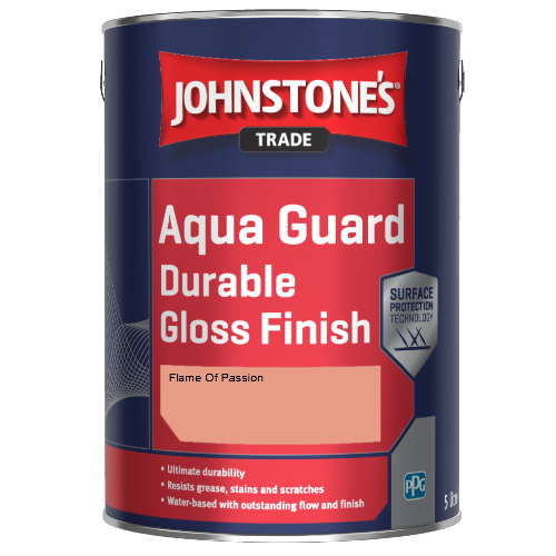 Johnstone's Aqua Guard Durable Gloss Finish - Flame Of Passion - 1ltr
