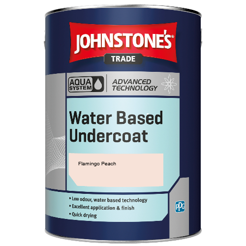 Johnstone's Aqua Water Based Undercoat paint - Flamingo Peach - 1ltr