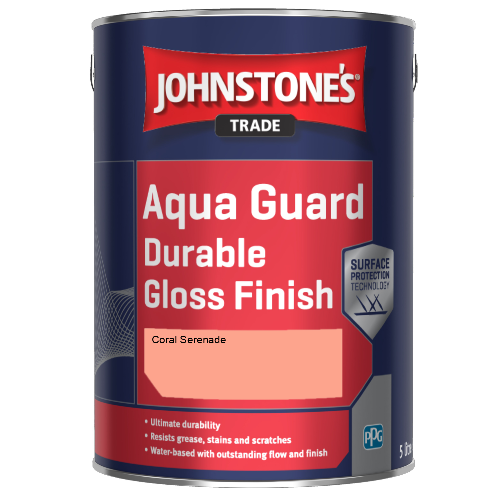 Johnstone's Aqua Guard Durable Gloss Finish - Coral Serenade - 2.5ltr