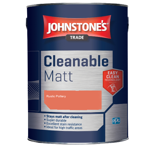 Johnstone's Trade Cleanable Matt emulsion paint - Rustic Pottery - 5ltr