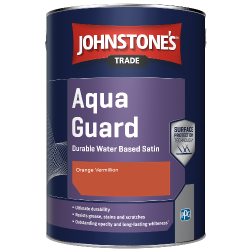 Aqua Guard Durable Water Based Satin - Orange Vermillion - 1ltr