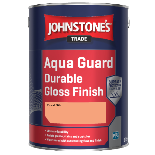 Johnstone's Aqua Guard Durable Gloss Finish - Coral Silk - 1ltr