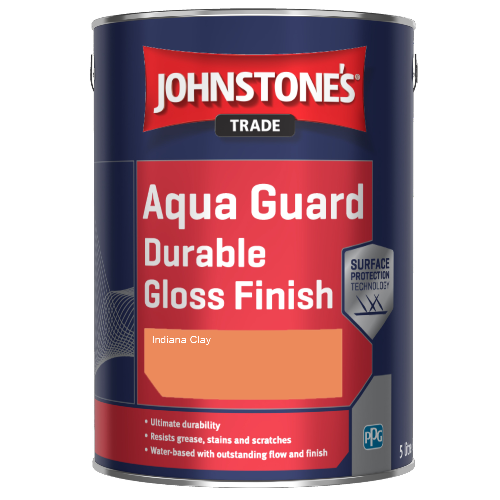 Johnstone's Aqua Guard Durable Gloss Finish - Indiana Clay - 1ltr