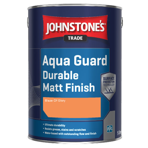 Johnstone's Aqua Guard Durable Matt Finish - Blaze Of Glory - 5ltr