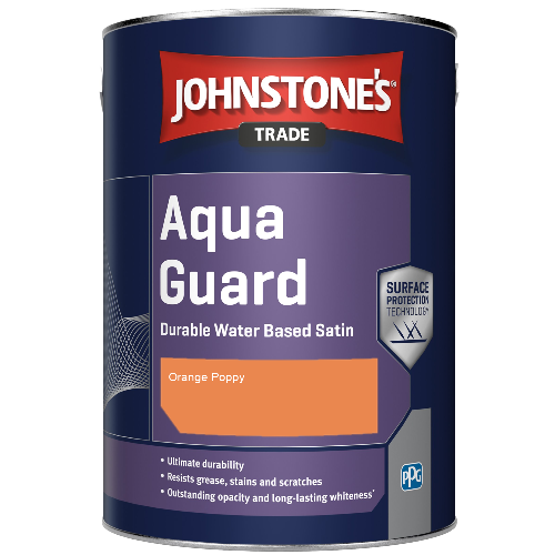 Aqua Guard Durable Water Based Satin - Orange Poppy - 1ltr