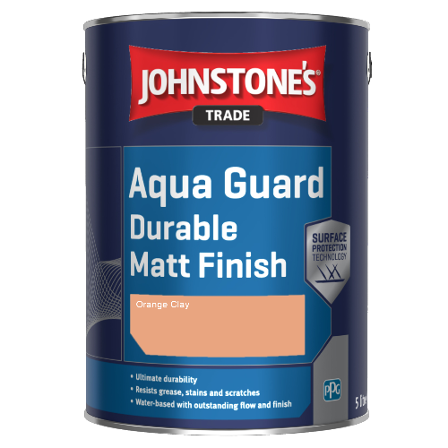 Johnstone's Aqua Guard Durable Matt Finish - Orange Clay - 1ltr