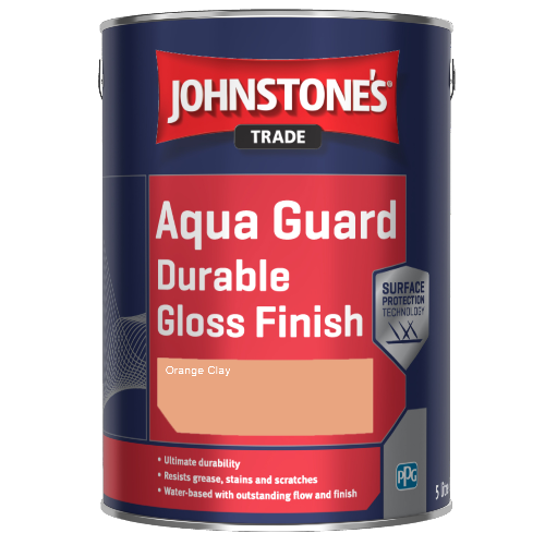 Johnstone's Aqua Guard Durable Gloss Finish - Orange Clay - 1ltr