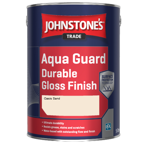 Johnstone's Aqua Guard Durable Gloss Finish - Oasis Sand - 2.5ltr