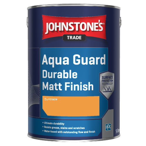 Johnstone's Aqua Guard Durable Matt Finish - Sunblaze - 1ltr