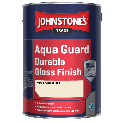 Johnstone's Aqua Guard Durable Gloss Finish - Vanilla Cheesecake - 1ltr