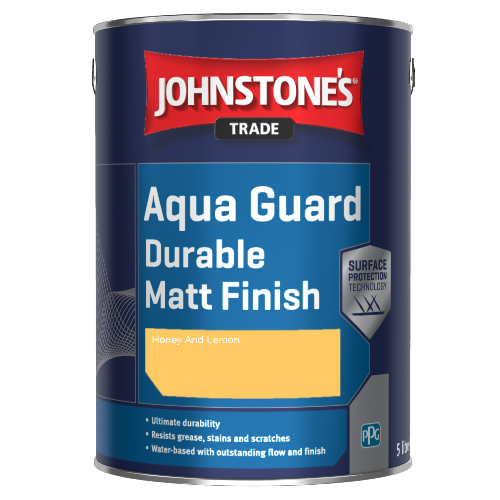 Johnstone's Aqua Guard Durable Matt Finish - Honey And Lemon - 1ltr