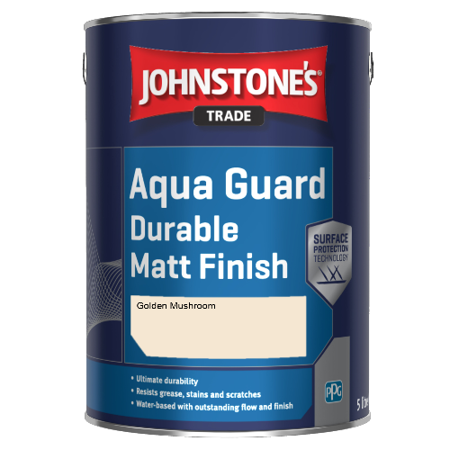 Johnstone's Aqua Guard Durable Matt Finish - Golden Mushroom - 5ltr