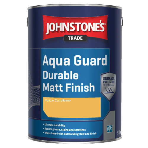 Johnstone's Aqua Guard Durable Matt Finish - Yellow Coneflower - 1ltr