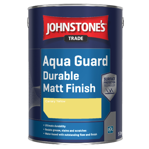 Johnstone's Aqua Guard Durable Matt Finish - Canary Yellow - 1ltr