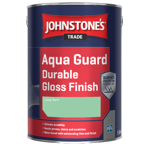 Johnstone's Aqua Guard Durable Gloss Finish - Lime Swirl - 2.5ltr