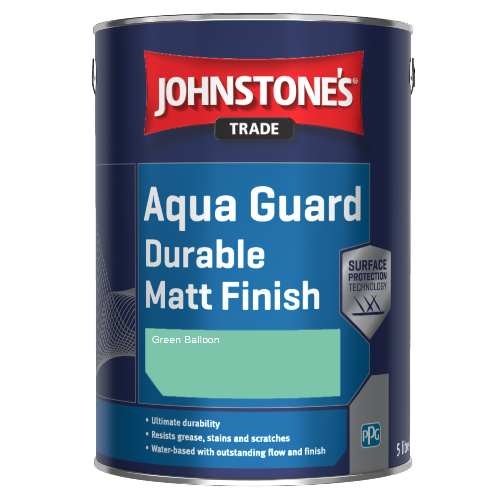 Johnstone's Aqua Guard Durable Matt Finish - Green Balloon - 1ltr