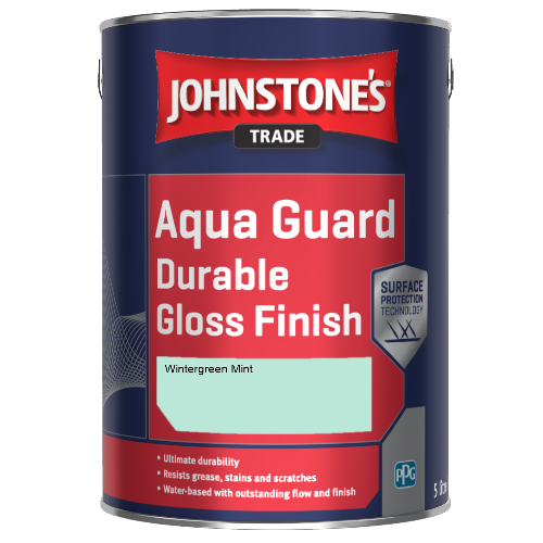 Johnstone's Aqua Guard Durable Gloss Finish - Wintergreen Mint - 1ltr