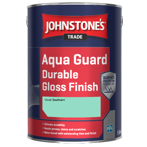 Johnstone's Aqua Guard Durable Gloss Finish - Vivid Seafoam - 1ltr