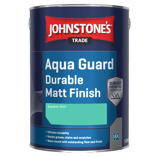 Johnstone's Aqua Guard Durable Matt Finish - Electric Mint - 1ltr