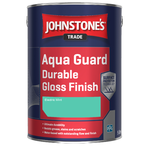 Johnstone's Aqua Guard Durable Gloss Finish - Electric Mint - 2.5ltr