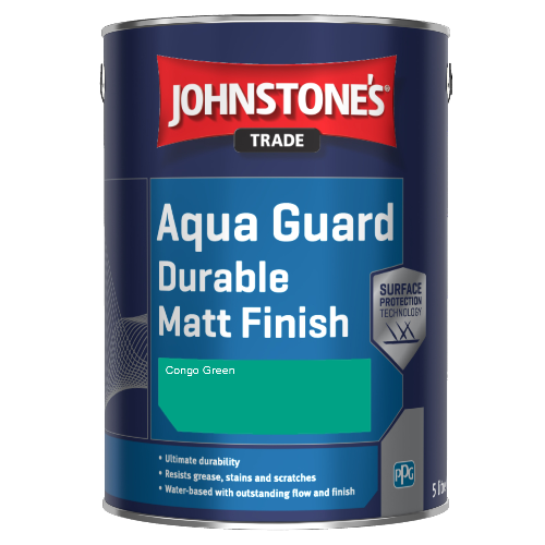 Johnstone's Aqua Guard Durable Matt Finish - Congo Green - 1ltr