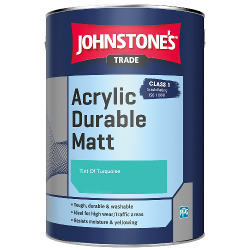 Johnstone's Trade Acrylic Durable Matt emulsion paint - Tint Of Turquoise - 2.5ltr