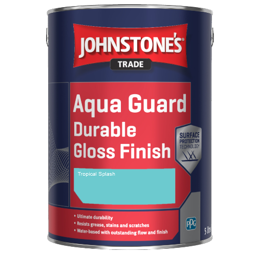 Johnstone's Aqua Guard Durable Gloss Finish - Tropical Splash - 1ltr