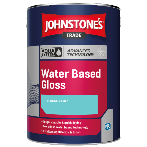 Johnstone's Aqua Water Based Gloss paint - Tropical Splash - 1ltr