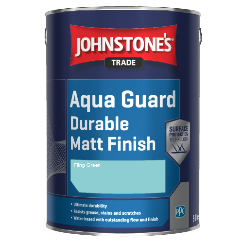 Johnstone's Aqua Guard Durable Matt Finish - Fling Green - 1ltr